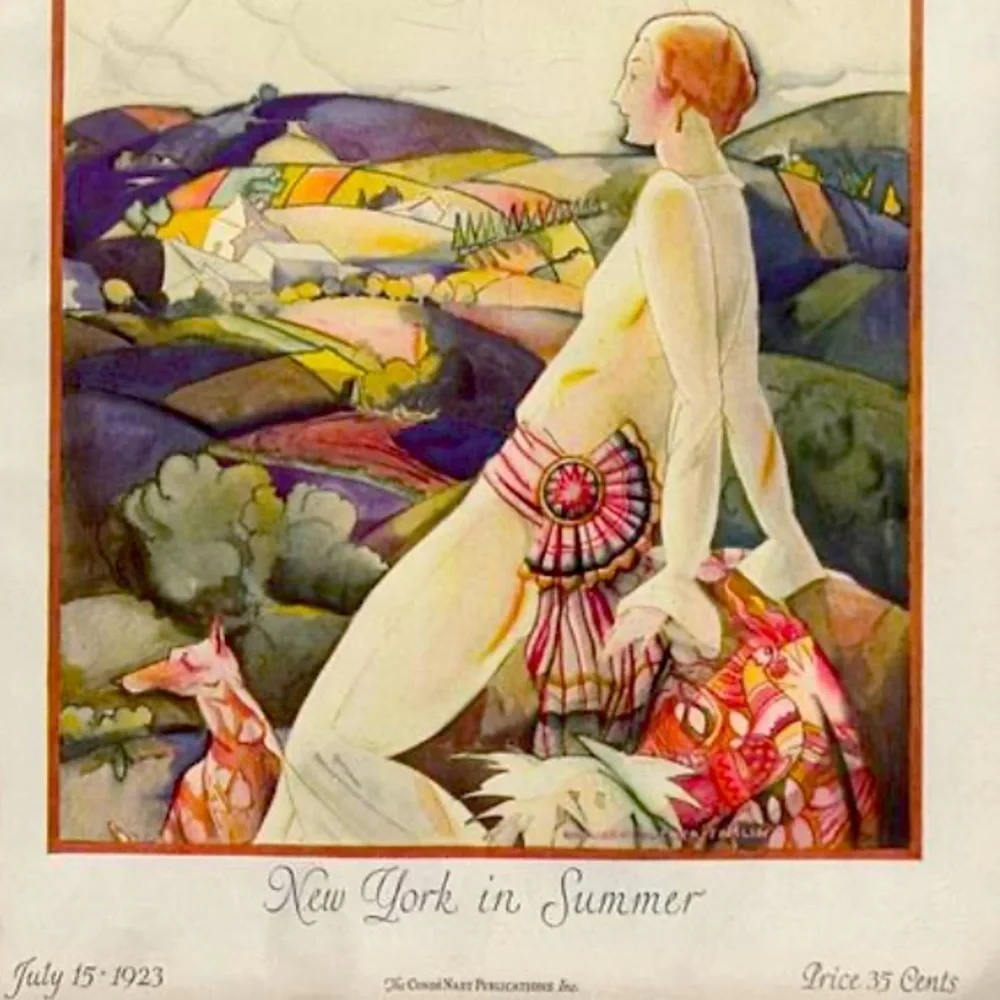 Vogue “New York in Summer” Canvas Art Reproduction 9 x 9 x 1 July 15, 1923